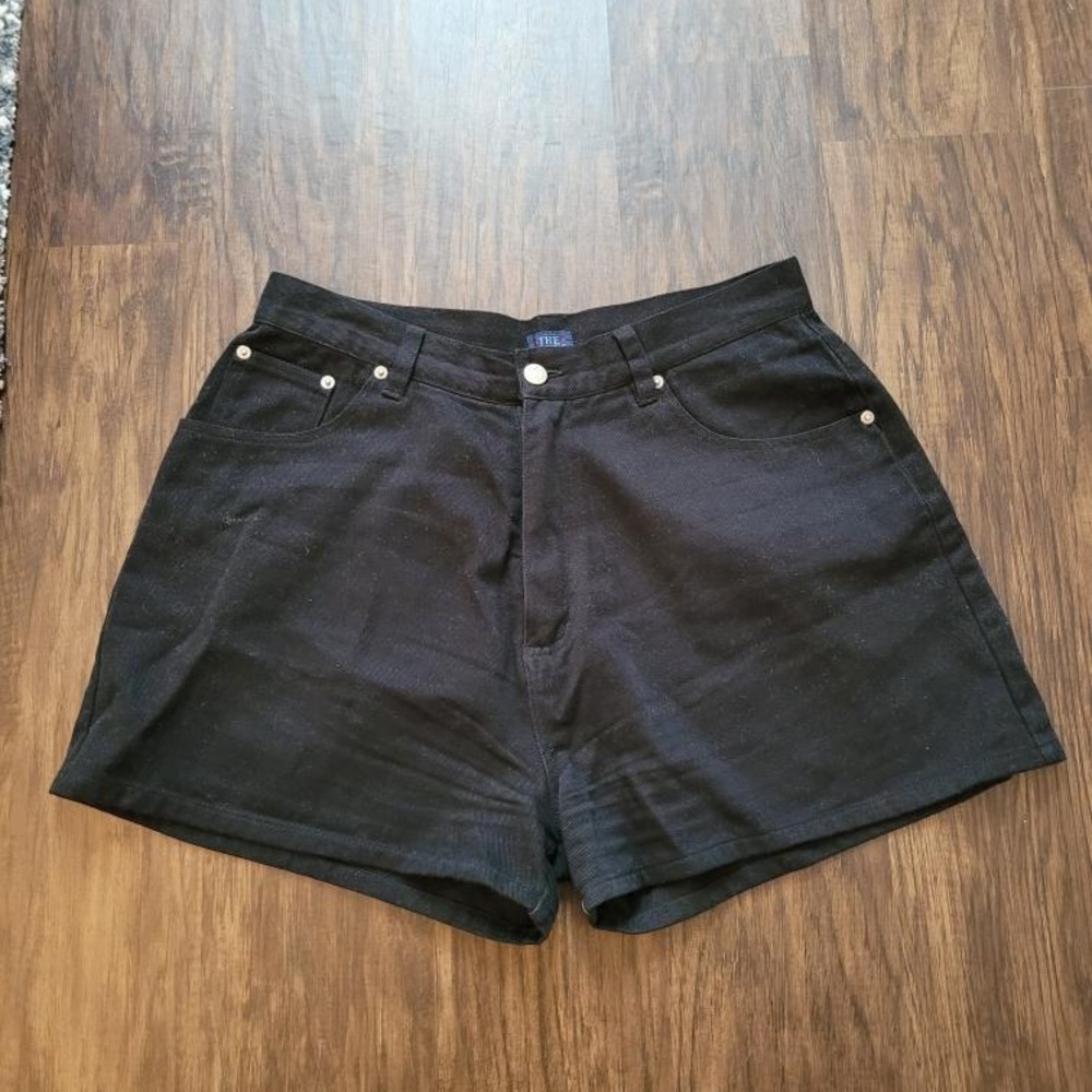 “The Blues” Black Jean Shorts